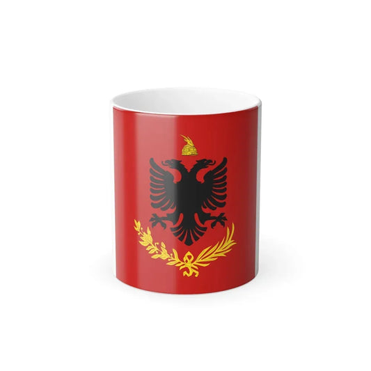 Flag variation of the Albanian Royal Army - Color Changing Coffee Mug 11oz - Go Mug Yourself