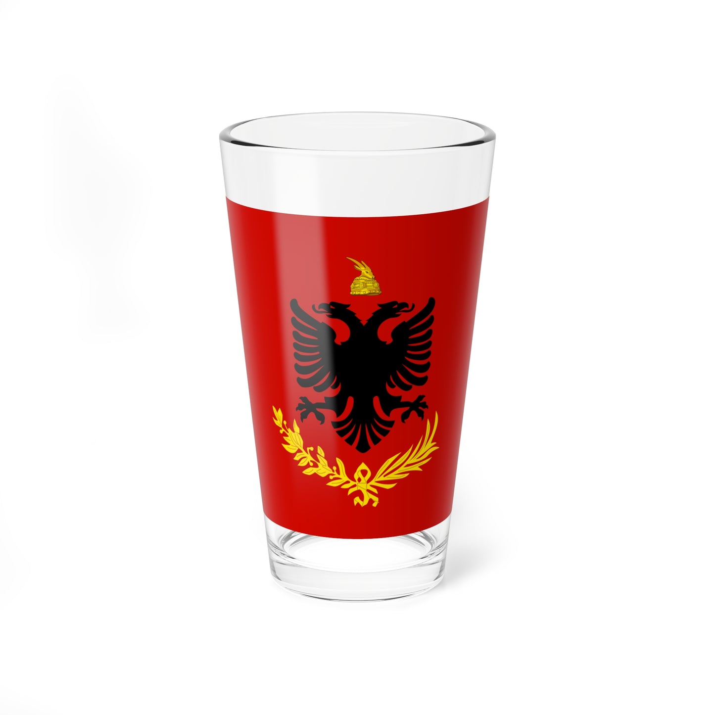 Flag variation of the Albanian Royal Army - Pint Glass 16oz-16oz-Go Mug Yourself