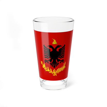 Flag variation of the Albanian Royal Army - Pint Glass 16oz-16oz-Go Mug Yourself