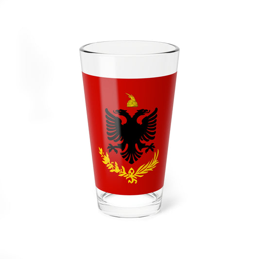 Flag variation of the Albanian Royal Army - Pint Glass 16oz-16oz-Go Mug Yourself