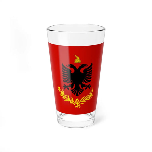 Flag variation of the Albanian Royal Army - Pint Glass 16oz 16oz - Go Mug Yourself