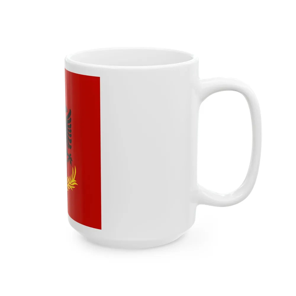 Flag variation of the Albanian Royal Army - White Coffee Mug - Go Mug Yourself