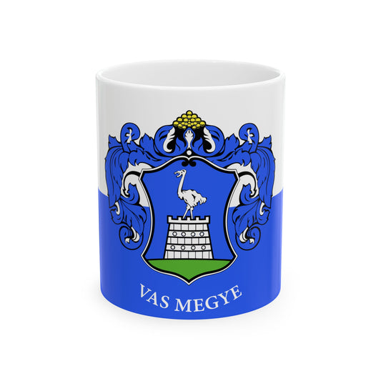 FLAG-Vas-megye (Hungary) White Coffee Mug-11oz-Go Mug Yourself