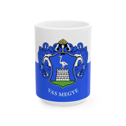 FLAG-Vas-megye (Hungary) White Coffee Mug 15oz - Go Mug Yourself