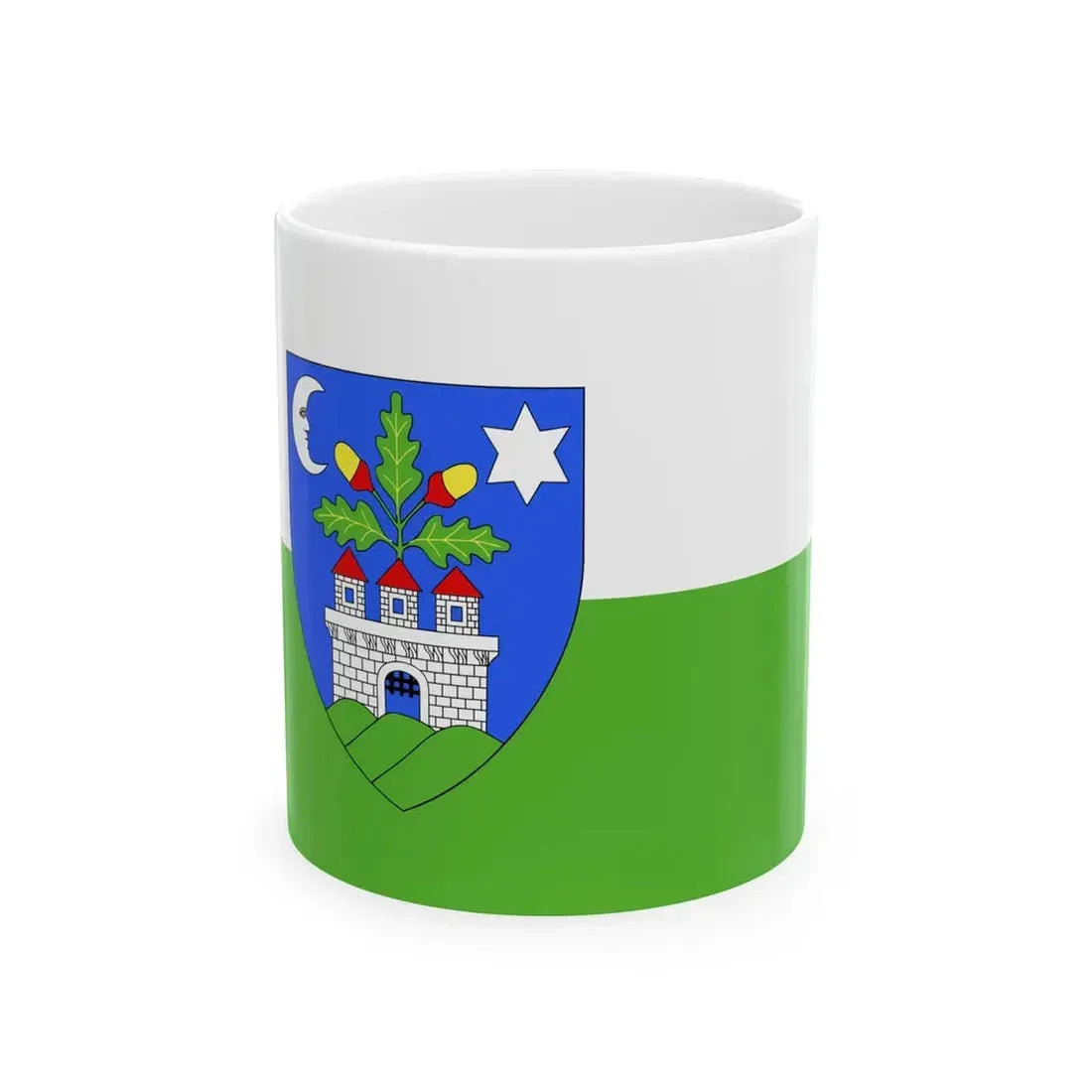 FLAG-Veszprem-megye (Hungary) White Coffee Mug 11oz - Go Mug Yourself