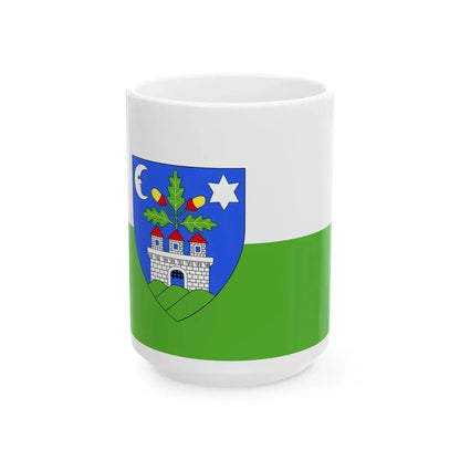 FLAG-Veszprem-megye (Hungary) White Coffee Mug 15oz - Go Mug Yourself