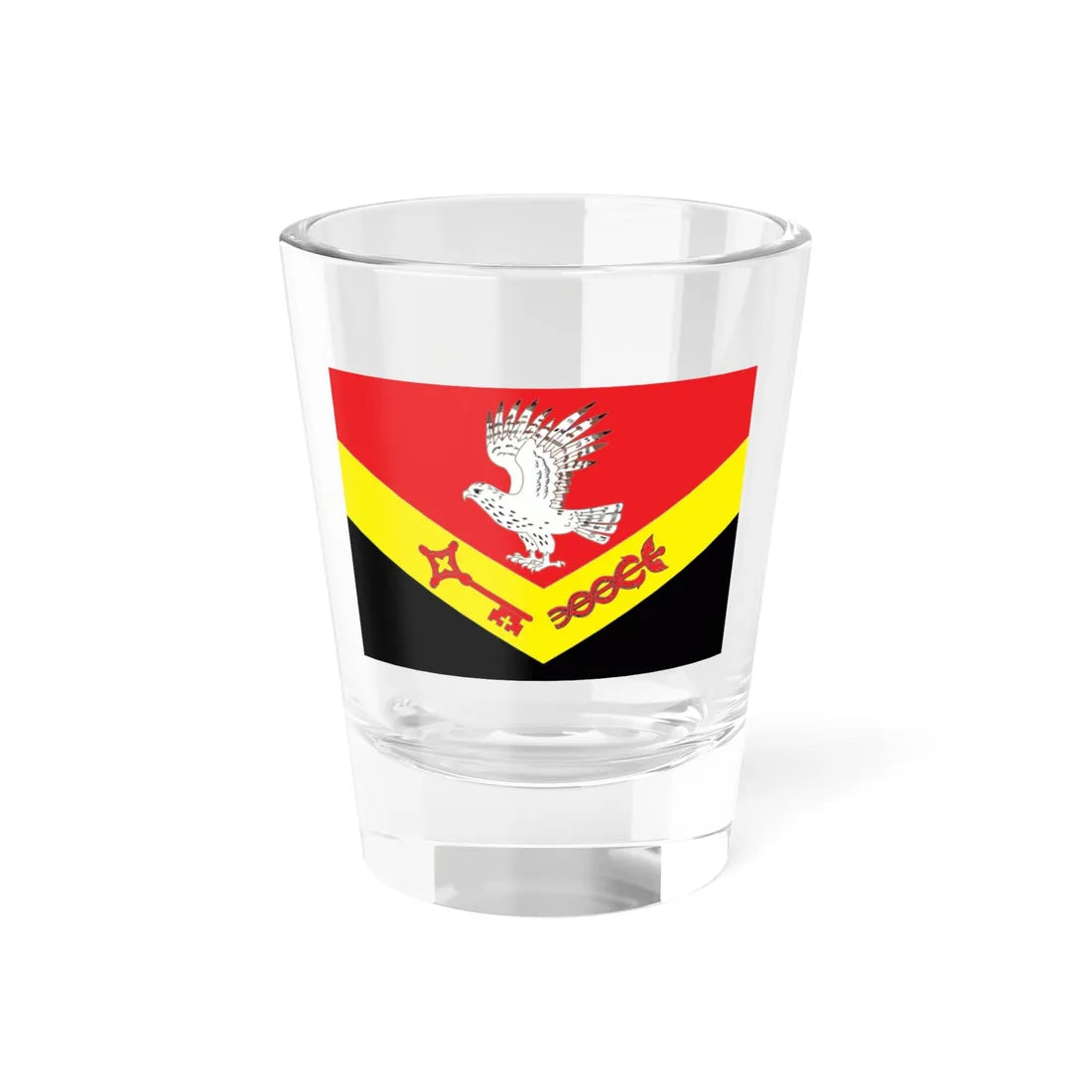 Flag Zanevka Leningrad oblast (Russia) Shot Glass 1.5oz 1.5oz - Go Mug Yourself