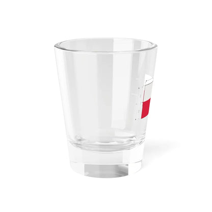 Flaga Polski - wymiary - kolory wg ustawy (Poland) Shot Glass 1.5oz - Go Mug Yourself