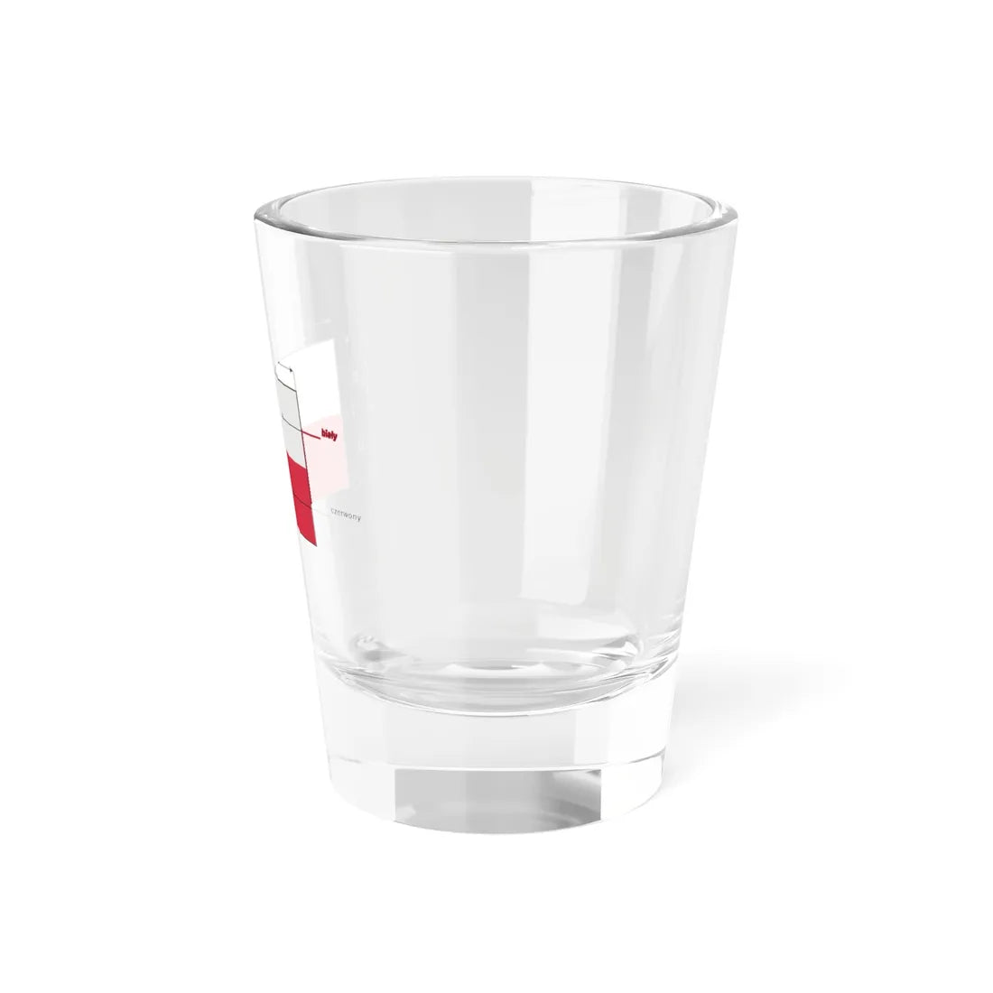 Flaga Polski - wymiary - kolory wg ustawy (Poland) Shot Glass 1.5oz - Go Mug Yourself