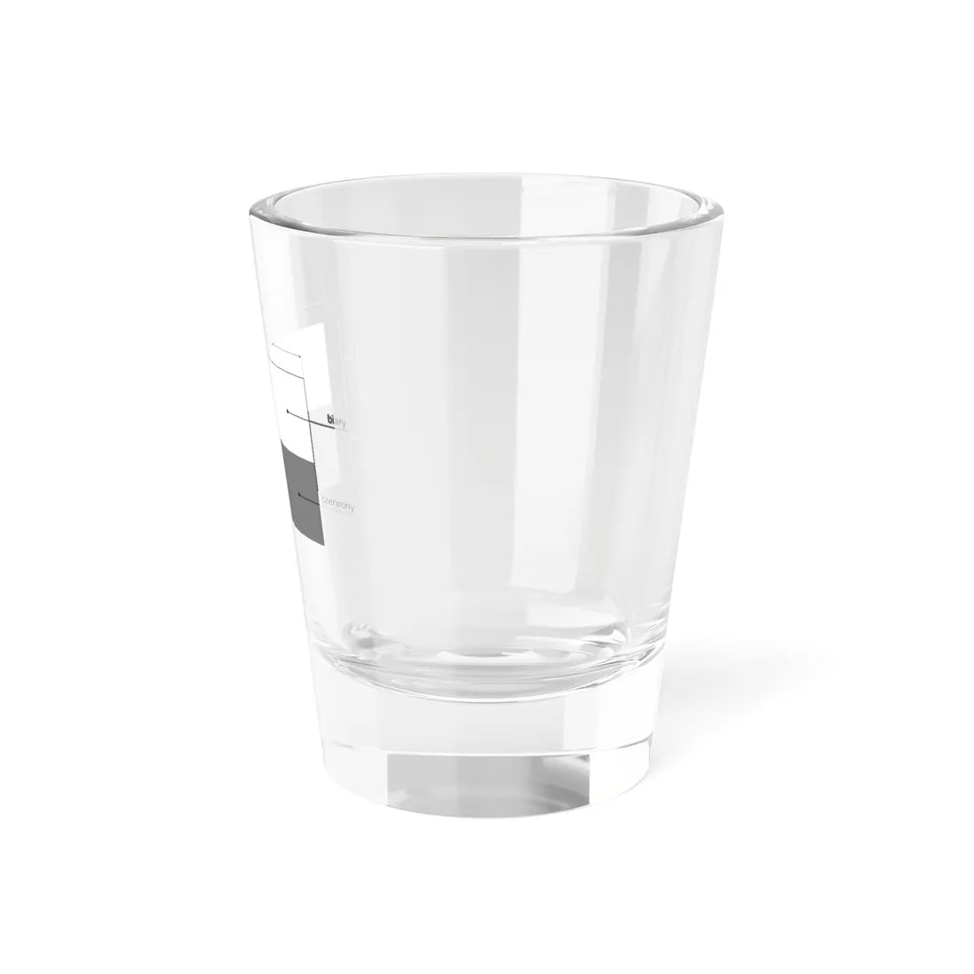 Flaga Polski-wymiary szare (Poland) Shot Glass 1.5oz - Go Mug Yourself