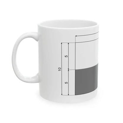 Flaga Polski-wymiary szare (Poland) White Coffee Mug - Go Mug Yourself