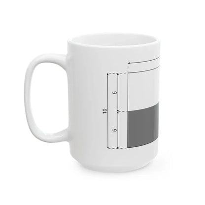 Flaga Polski-wymiary szare (Poland) White Coffee Mug - Go Mug Yourself