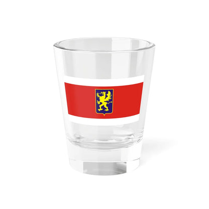 Flaga Przedsiebiorstwa Połowow Dalekomorskich i Usług Rybackich Gryf (Poland) Shot Glass 1.5oz 1.5oz - Go Mug Yourself