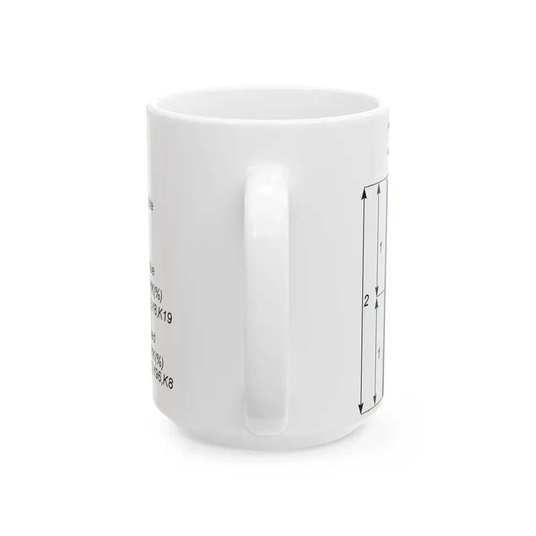 Flaga Republiki Czech - wymiary (Czech Republic) White Coffee Mug - Go Mug Yourself