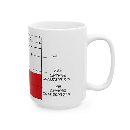Flaga Republiki Czech - wymiary sv (Czech Republic) White Coffee Mug - Go Mug Yourself