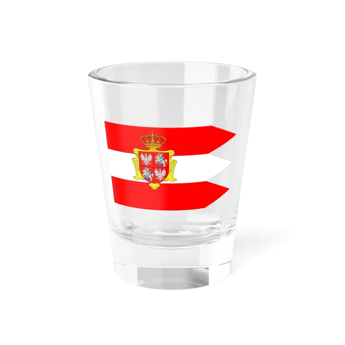 Flaga Rzeczypospolitej Obojga Narodow ogolna (Lithuania) Shot Glass 1.5oz 1.5oz - Go Mug Yourself