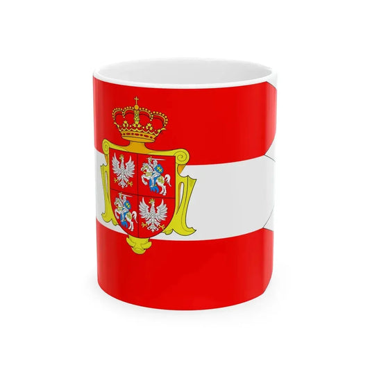 Flaga Rzeczypospolitej Obojga Narodow ogolna (Lithuania) White Coffee Mug 11oz - Go Mug Yourself