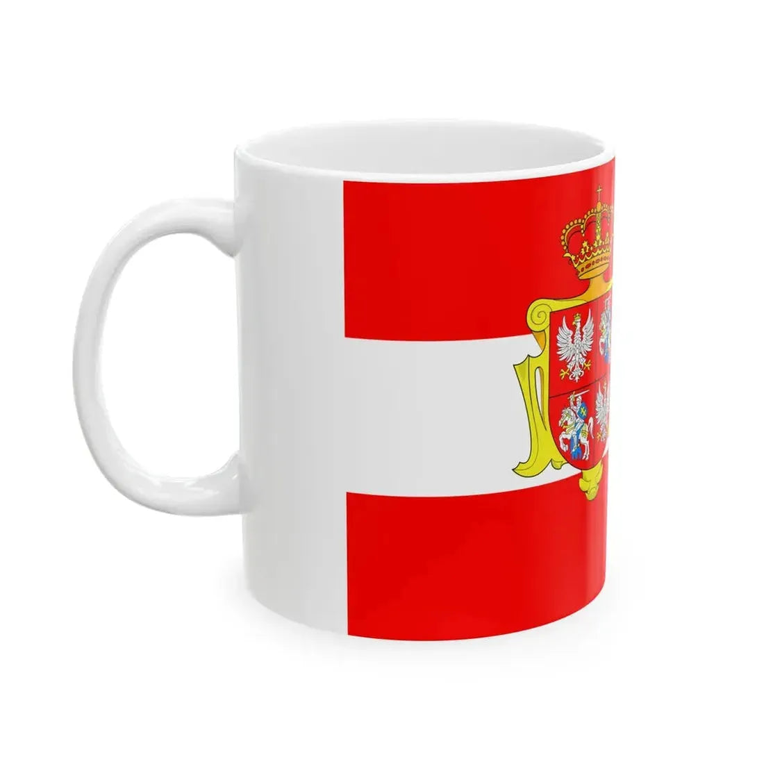 Flaga Rzeczypospolitej Obojga Narodow ogolna (Lithuania) White Coffee Mug - Go Mug Yourself