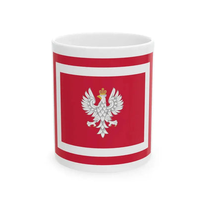 Flaga Szefa Sztabu Generalnego Wojska Polskiego (Poland) White Coffee Mug 11oz - Go Mug Yourself