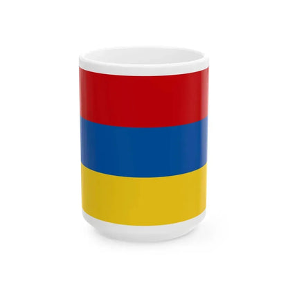 Flaga Zabrza (Poland) White Coffee Mug 15oz - Go Mug Yourself