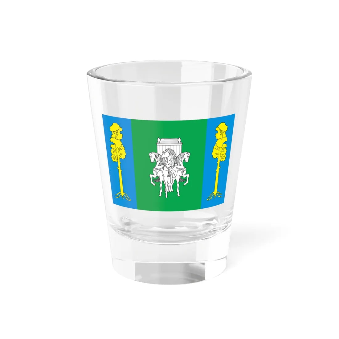 FlagBolshesosnovskyRaionSVG (Russia) Shot Glass 1.5oz 1.5oz - Go Mug Yourself