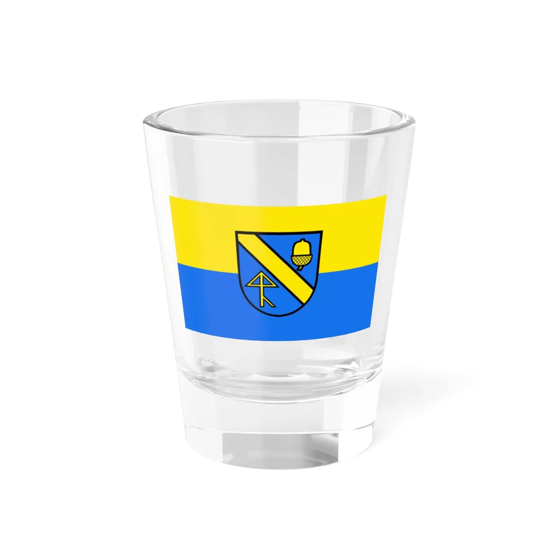 Flagge Aichwald (Germany) Shot Glass 1.5oz 1.5oz - Go Mug Yourself