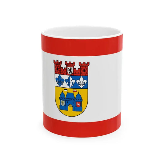Flagge Bezirk Charlottenburg-Wilmersdorf (Germany) White Coffee Mug 11oz - Go Mug Yourself