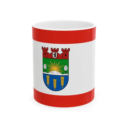 Flagge Bezirk Lichtenberg (Germany) White Coffee Mug 11oz - Go Mug Yourself