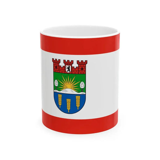 Flagge Bezirk Lichtenberg (Germany) White Coffee Mug 11oz - Go Mug Yourself