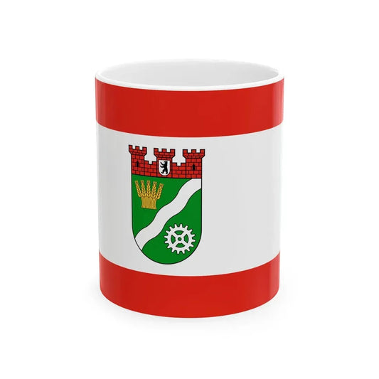 Flagge Bezirk Marzahn-Hellersdorf (Germany) White Coffee Mug 11oz - Go Mug Yourself