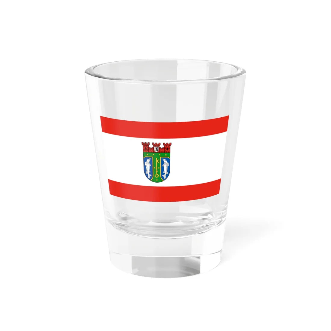 Flagge Bezirk Treptow-Köpenick (Germany) Shot Glass 1.5oz 1.5oz - Go Mug Yourself