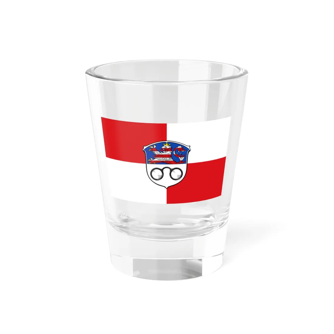 Flagge Bischofsheim Mainspitze (Germany) Shot Glass 1.5oz 1.5oz - Go Mug Yourself