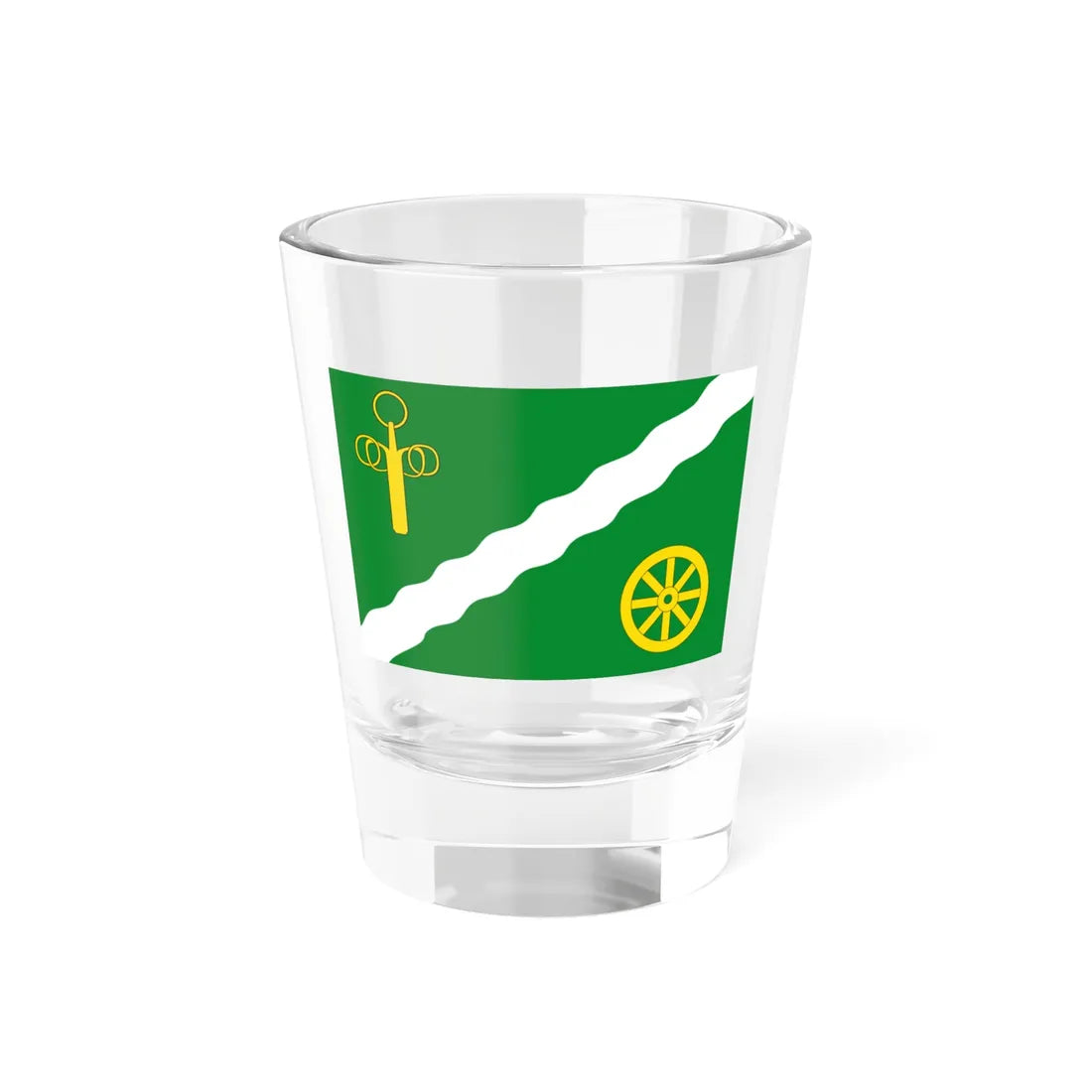 Flagge Borgstedt (Germany) Shot Glass 1.5oz 1.5oz - Go Mug Yourself