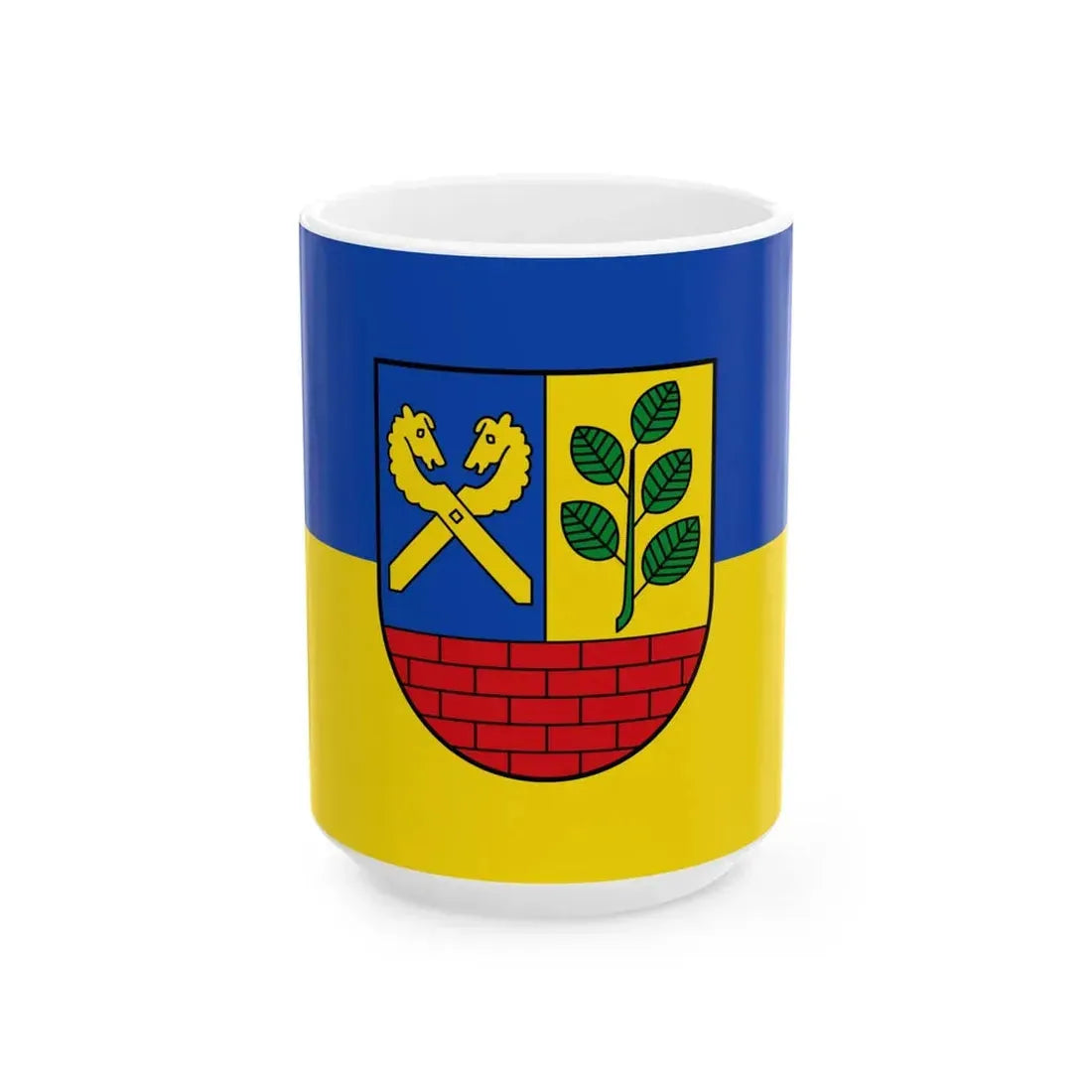 Flagge Buchholz in der Nordheide (Germany) White Coffee Mug 15oz - Go Mug Yourself