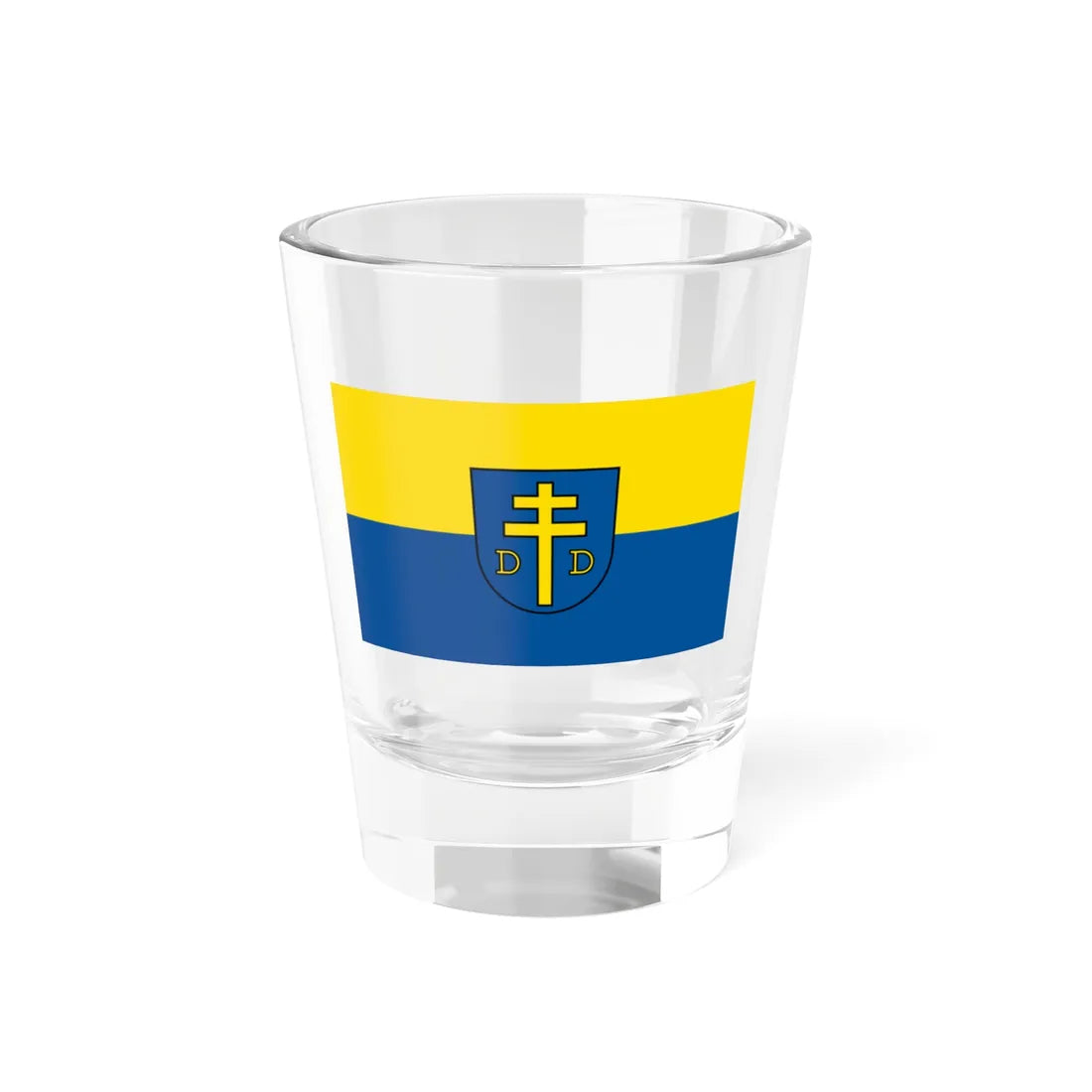 Flagge Denkendorf Württemberg (Germany) Shot Glass 1.5oz 1.5oz - Go Mug Yourself