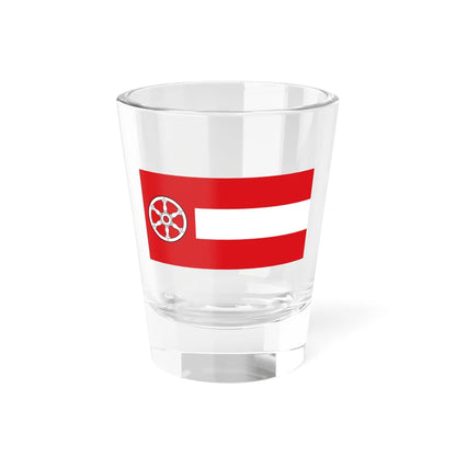 Flagge der kreisfreien Stadt Erfurt laut Hauptsatzung (Germany) Shot Glass 1.5oz 1.5oz - Go Mug Yourself
