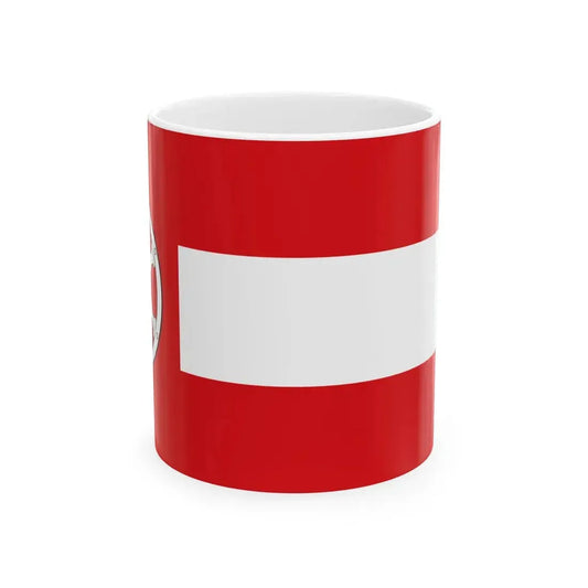 Flagge der kreisfreien Stadt Erfurt laut Hauptsatzung (Germany) White Coffee Mug 11oz - Go Mug Yourself