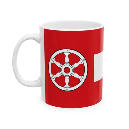 Flagge der kreisfreien Stadt Erfurt laut Hauptsatzung (Germany) White Coffee Mug - Go Mug Yourself