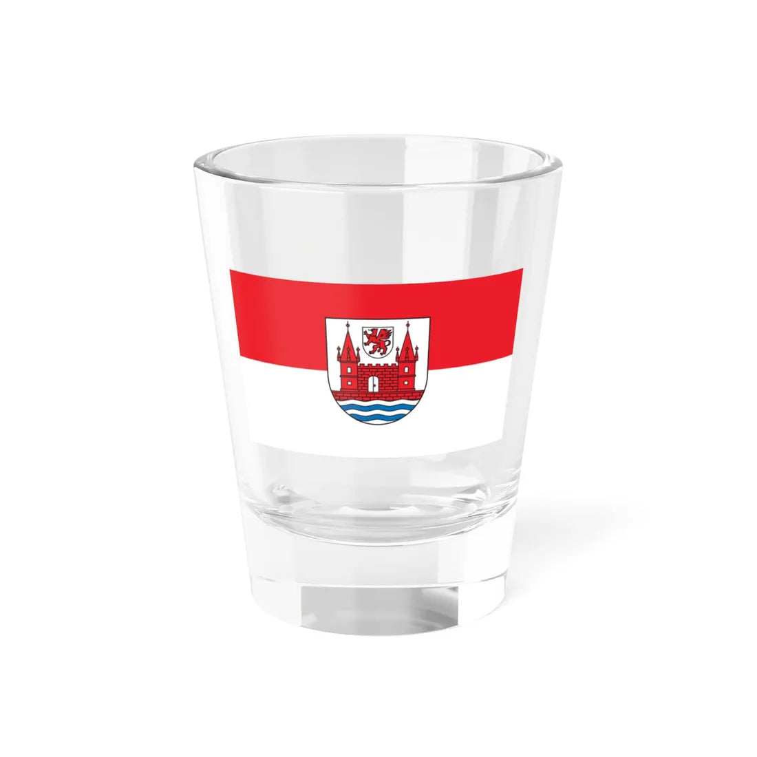 Flagge der Stadt Schwedt (Germany) Shot Glass 1.5oz 1.5oz - Go Mug Yourself