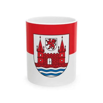 Flagge der Stadt Schwedt (Germany) White Coffee Mug 11oz - Go Mug Yourself