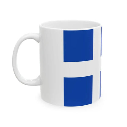 Flagge der Stadt Varel (Germany) White Coffee Mug - Go Mug Yourself