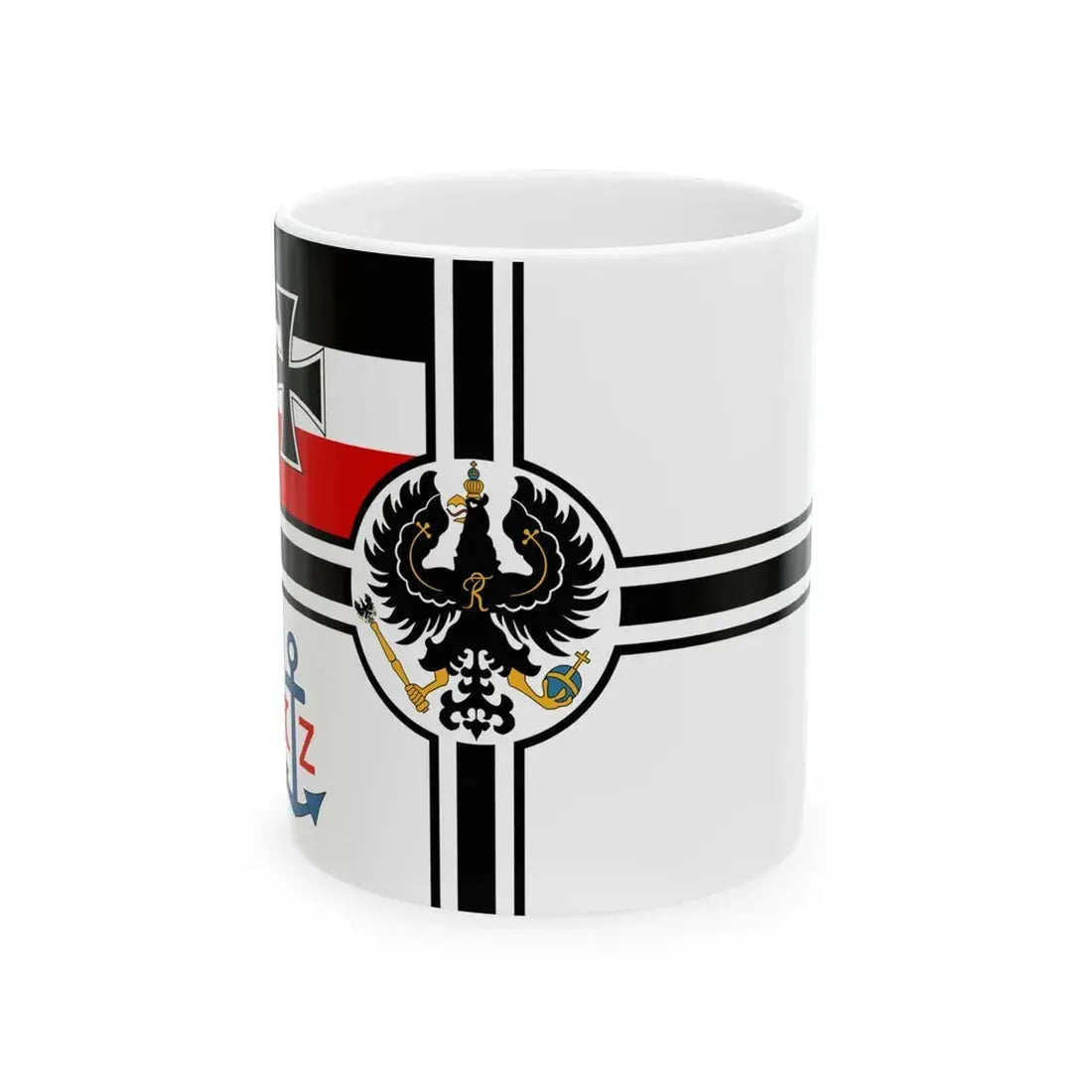Flagge der Zollfahrzeuge -1892 (Germany) White Coffee Mug 11oz - Go Mug Yourself