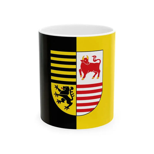 Flagge des Landkreises Elbe-Elster (Germany) White Coffee Mug 11oz - Go Mug Yourself