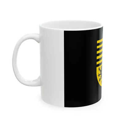 Flagge des Landkreises Elbe-Elster (Germany) White Coffee Mug - Go Mug Yourself