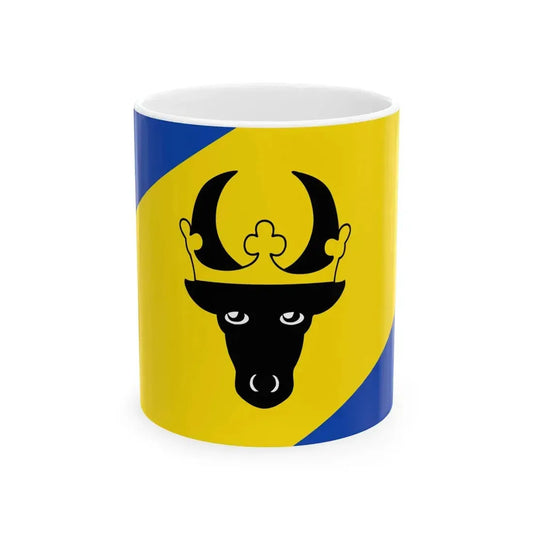 Flagge des Landkreises Parchim (Germany) White Coffee Mug 11oz - Go Mug Yourself