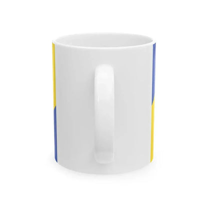 Flagge des Landkreises Parchim (Germany) White Coffee Mug - Go Mug Yourself