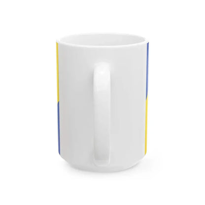 Flagge des Landkreises Parchim (Germany) White Coffee Mug - Go Mug Yourself