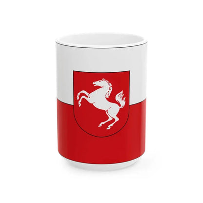 Flagge des Landschaftsverbandes Westfalen-Lippe (Germany) White Coffee Mug 15oz - Go Mug Yourself