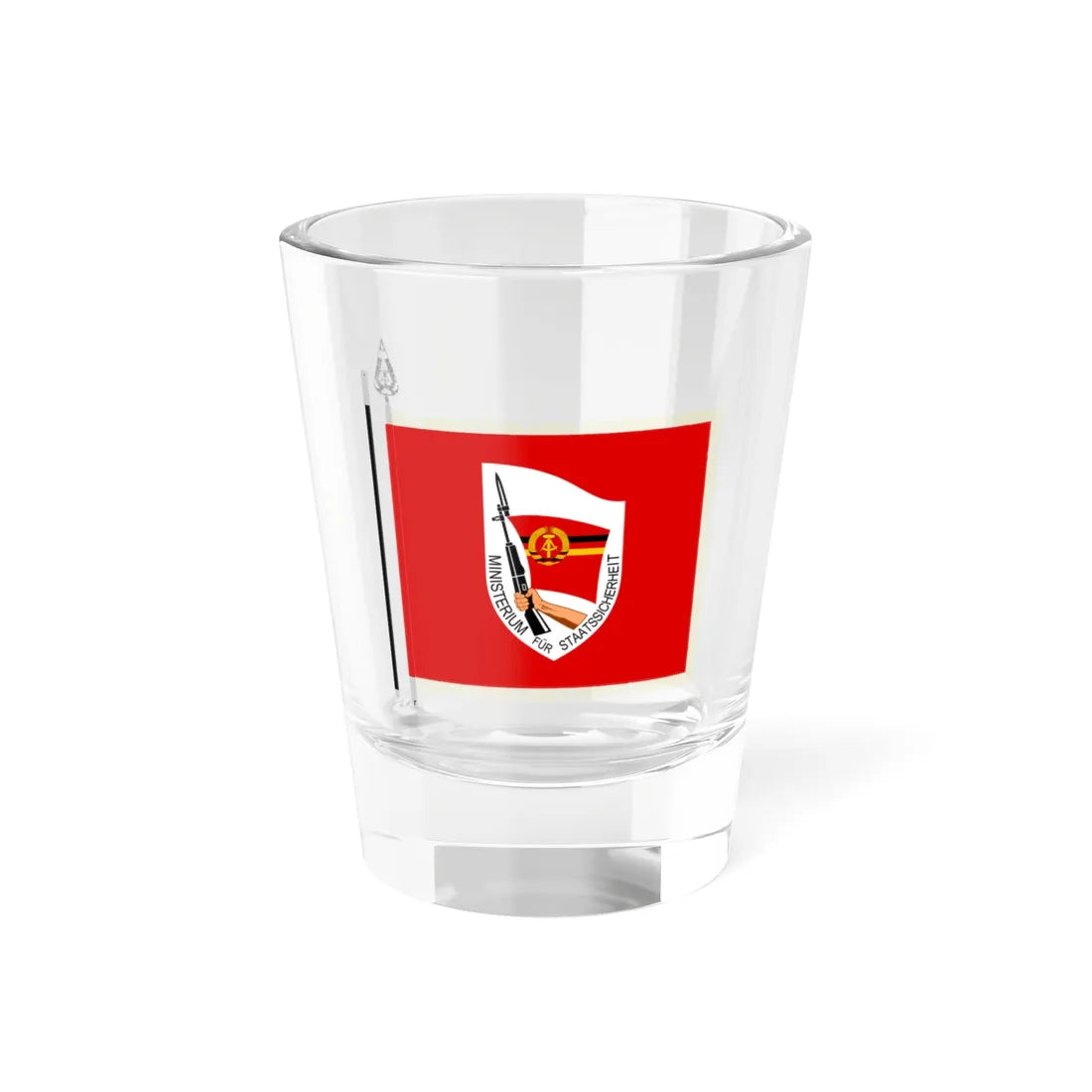 Flagge des Ministeriums für Staatssicherheit (Germany) Shot Glass 1.5oz 1.5oz - Go Mug Yourself