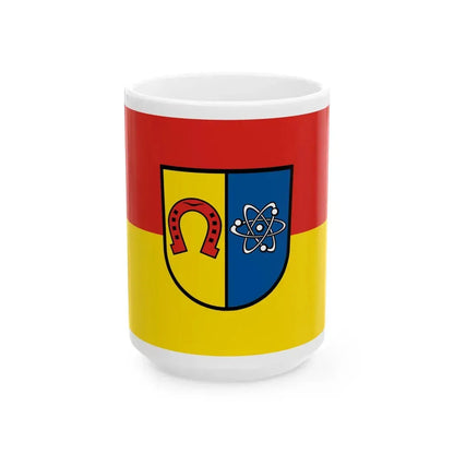 Flagge Eggenstein-Leopoldshafen (Germany) White Coffee Mug 15oz - Go Mug Yourself